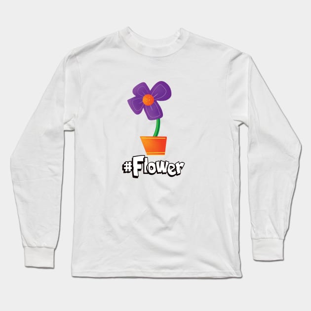 #Flower Long Sleeve T-Shirt by Spencer Sparklestein